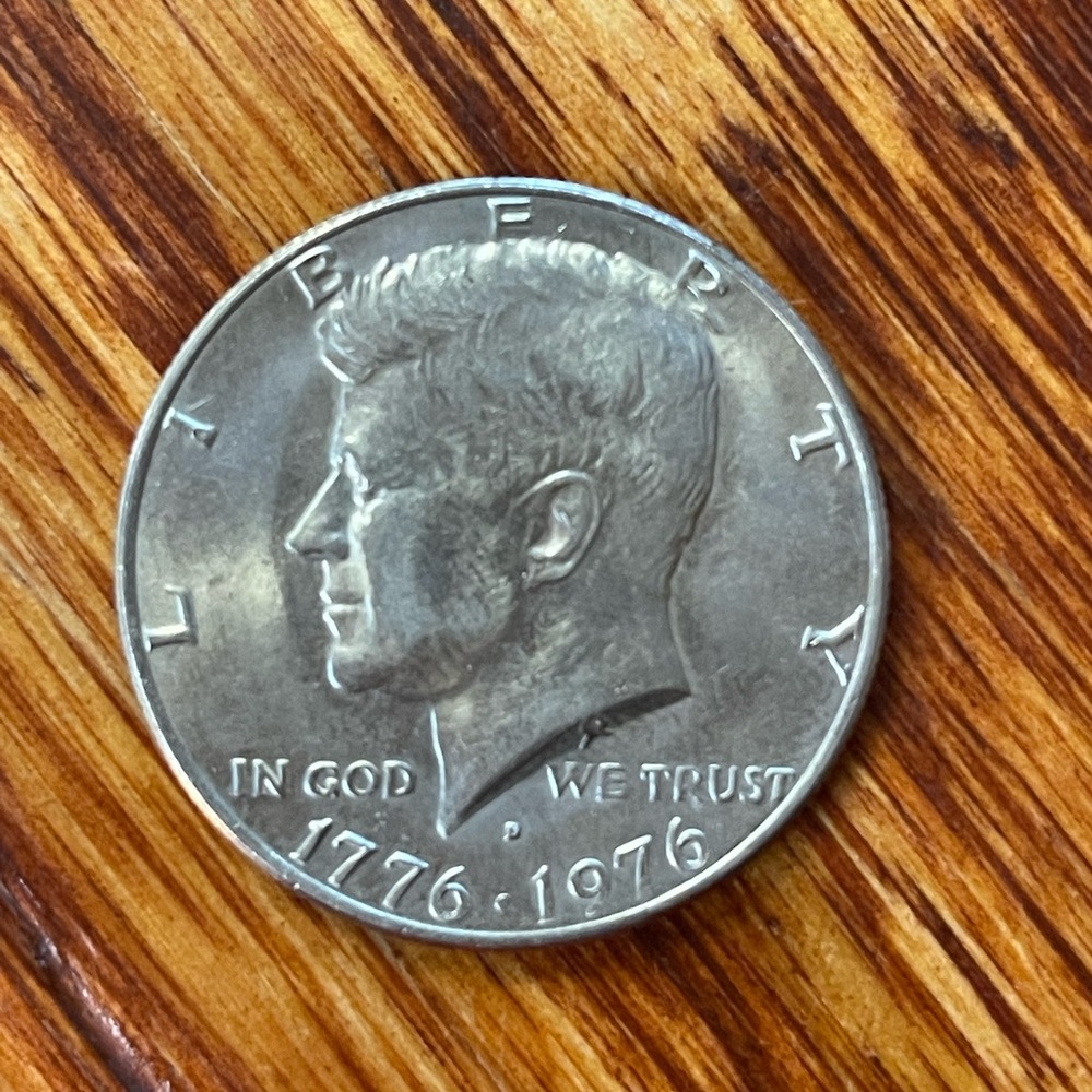 JFK 1776-1976 Half Dollar coin.